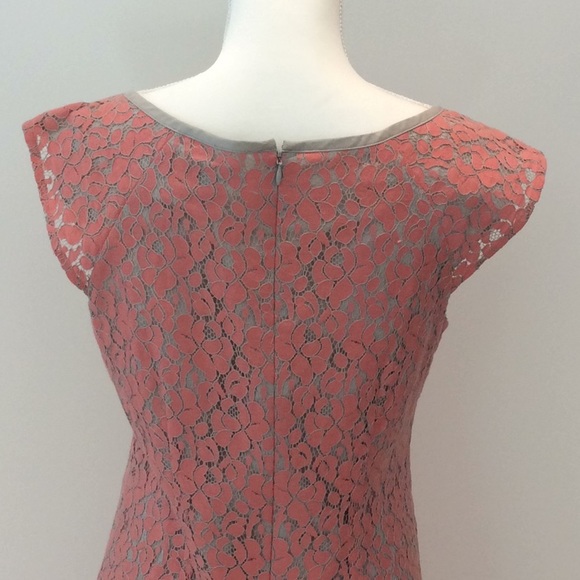 [BANANA REPUBLIC] pink/ gray lace dress - Picture 5 of 5
